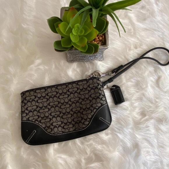 Coach Handbags - Coach Signature Canvas Wristlet